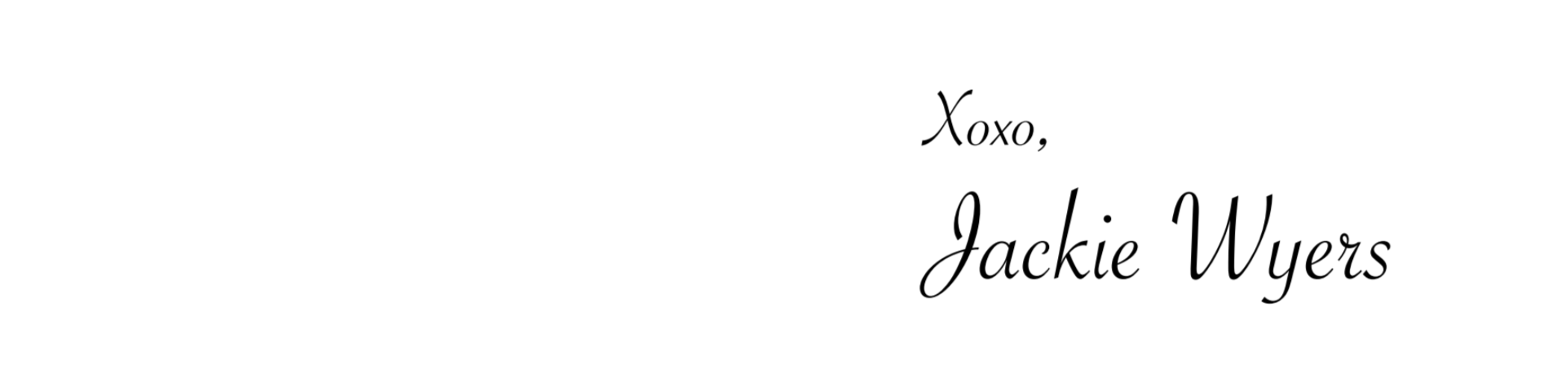 Jackie Wyers Signature