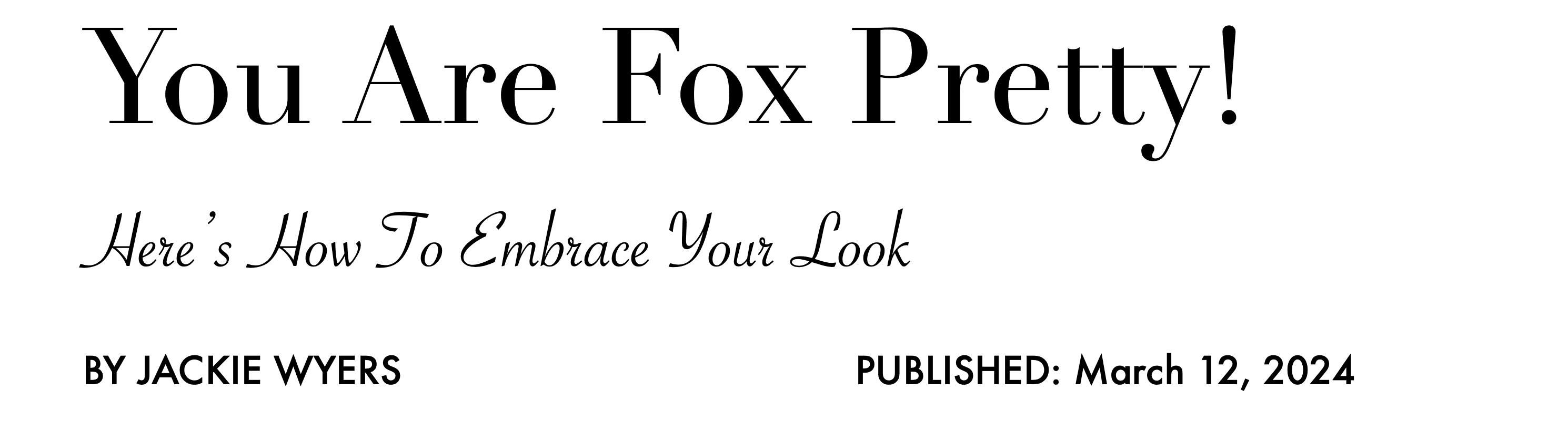 Fox Pretty | What Animal Pretty Are You?